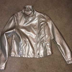 tan/gold leather jacket